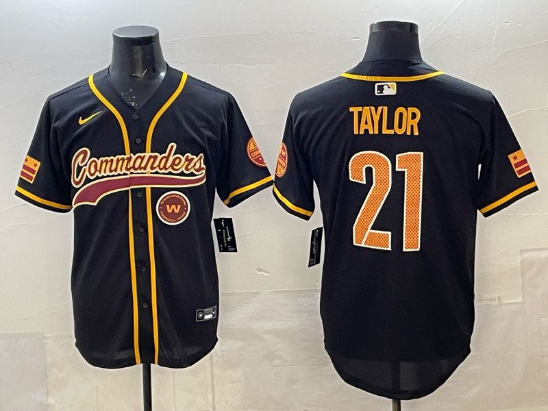 Men 2025 Nike Washington Commanders #21 Taylor Black 3th generation Joint Name Limited NFL Jersey 009->washington commanders->NFL Jersey